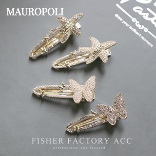 Mauropoli [Hàng Có Sẵn] Kẹp Tóc Hình Bướm Sao Biển Đính Đá Ngọt Ngào Dễ Thương Cho Nữ