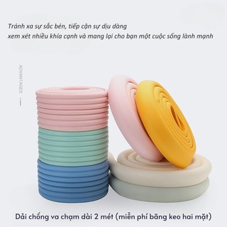 Cuộn Xốp Bọc Cạnh Bàn Ghế An Toàn BUNNIES HOUSE, Dây Cao Su Dày Dặn, 2 Loại L-W, Nhiều Màu Sắc
