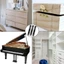 Bản lề đàn Piano FANIELLAPOWELL, Bản lề cửa tủ gấp bằng thép không gỉ màu đen, Cửa chắc chắn Dễ dàng lắp đặt Tủ bản lề gấp