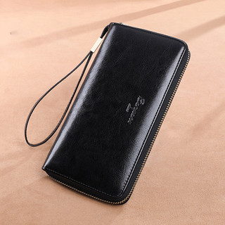 Banyanu Retro Ví Dài Da Thật Nữ Dung Tích Lớn Dây Kéo Đựng Thẻ Đa Năng Ly Hợp