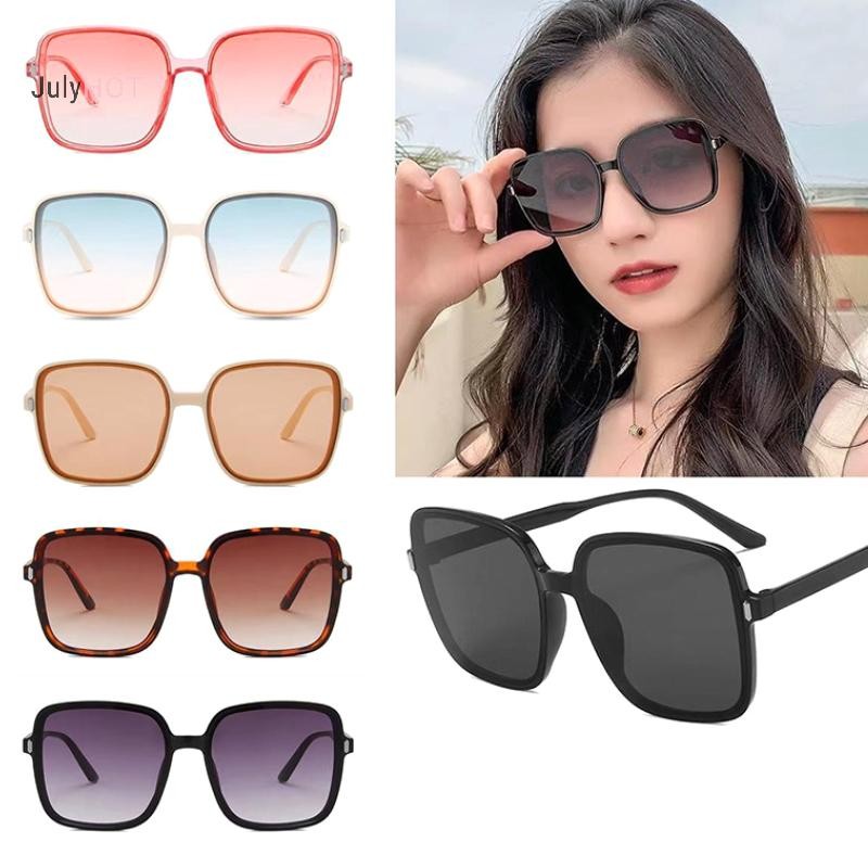 Julyhot Mới Thời Trang Vuông Sắc Thái Kính Mát Chống Tia Cực tím Kính Chống Nắng Vintage Kính Mắt Massivedeals