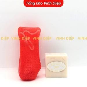 Túi Lưới Đựng Xà Phòng, Túi Lưới Tạo Bọt Tiện Lợi, Có Dây Rút Nhiều Màu loại 4 lớp dày dặn
