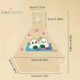 Lostcorner 100 Chiếc Hoạt Hình Dễ Thương Tam Giác Cơm Túi Đóng Gói Rong Biển Sushi Khuôn Túi Sushi Bento Phụ Kiện Rong Biển Cơm Sushi Túi Mới