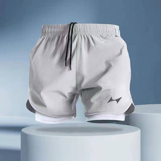 Hells Shorts Men's Running Shorts Marathon Track and Field Quick-Drying Lining Night Running Adult Fitness Training Leggings 6q5p
