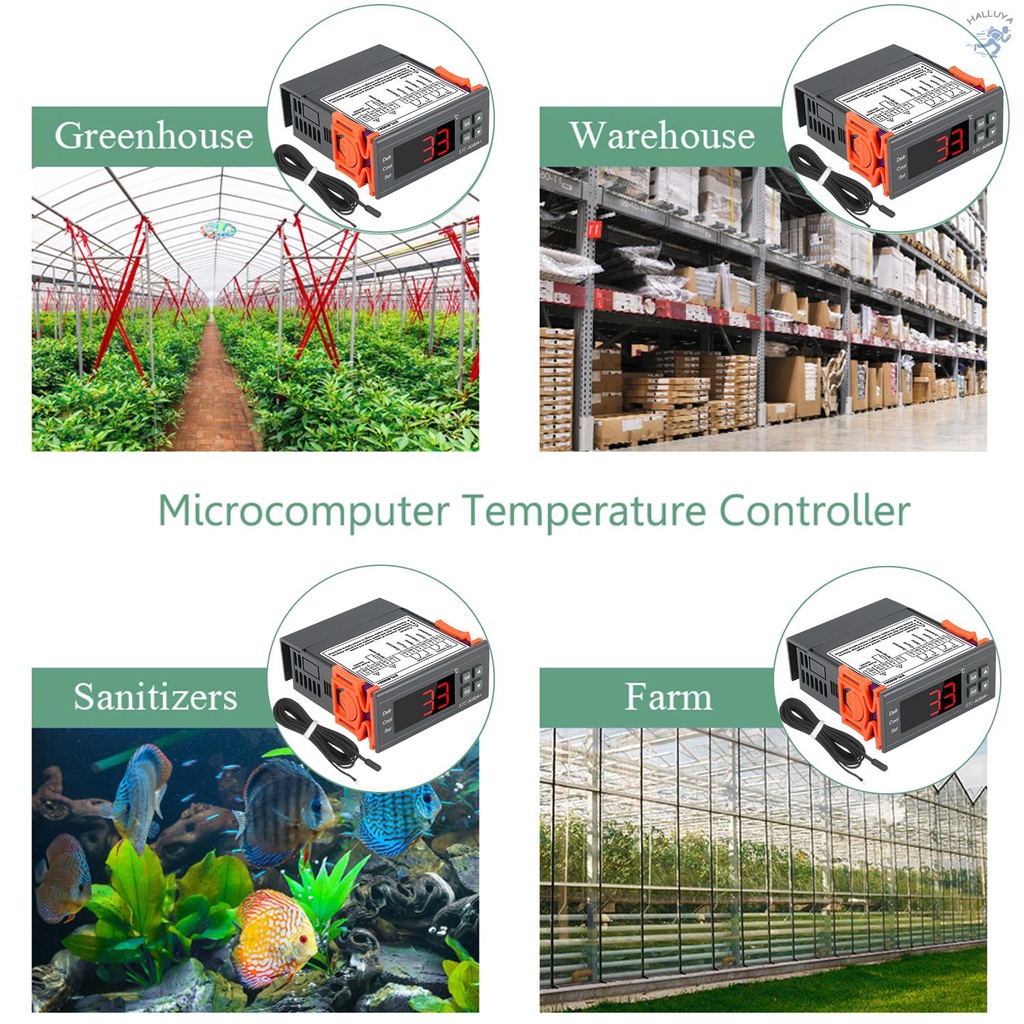 Digital Temperature Controller STC-8080A+ Refrigerator Thermostat for Refrigerator Automatic Defrosting with NTC Sensor Probe 220V