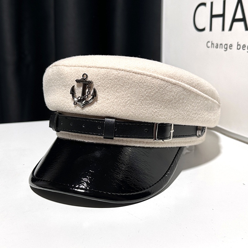 Thời Trang Mũ Beret Da Phong Cách Anh Quốc Cá Tính Cho Nữ