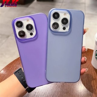 Ốp Điện Thoại pc Cứng Nhám Màu Trơn Trong Suốt Chống Sốc Cho iphone 15 14 12 13 pro max 15 plus