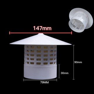 Vỏ bảo vệ ống bếp JKDESIGN, Nắp xả ngoài tường thông gió Mũ mưa thông gió, PVC hữu ích 75-200mm Mái ống thông hơi Lò sưởi
