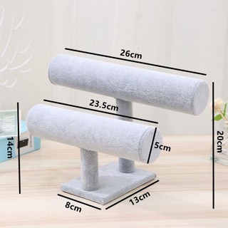 Jkdesign Đế trưng bày trang sức, Đồng hồ Giá đỡ T-Bar đa năng, Vòng đeo tay băng đô bền hai đôi Trang sức