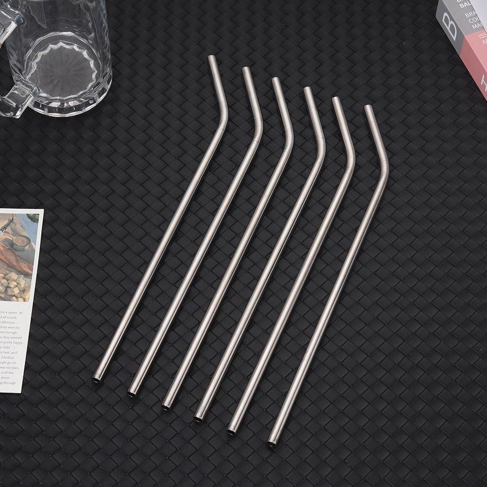 NKSFX 1 Cái Ống Hút Cốc, Ống Hút Inox Bạc 6mm 8mm, Ống Hút Thay Thế Uống Nước Thẳng Có Thể Tái Sử Dụng Cho 30oz 40oz Tyeso Cup