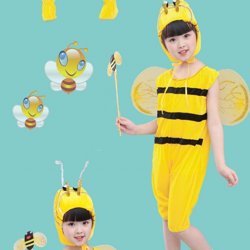 💕Chỗ💕 Quần Áo Trẻ Em Động Vật Múa Trang Phục Quần Áo Cho Bé Gái 3 Đến 14 Tuổi Ong Trang Phục Mới Lạ Halloween Giáng Sinh