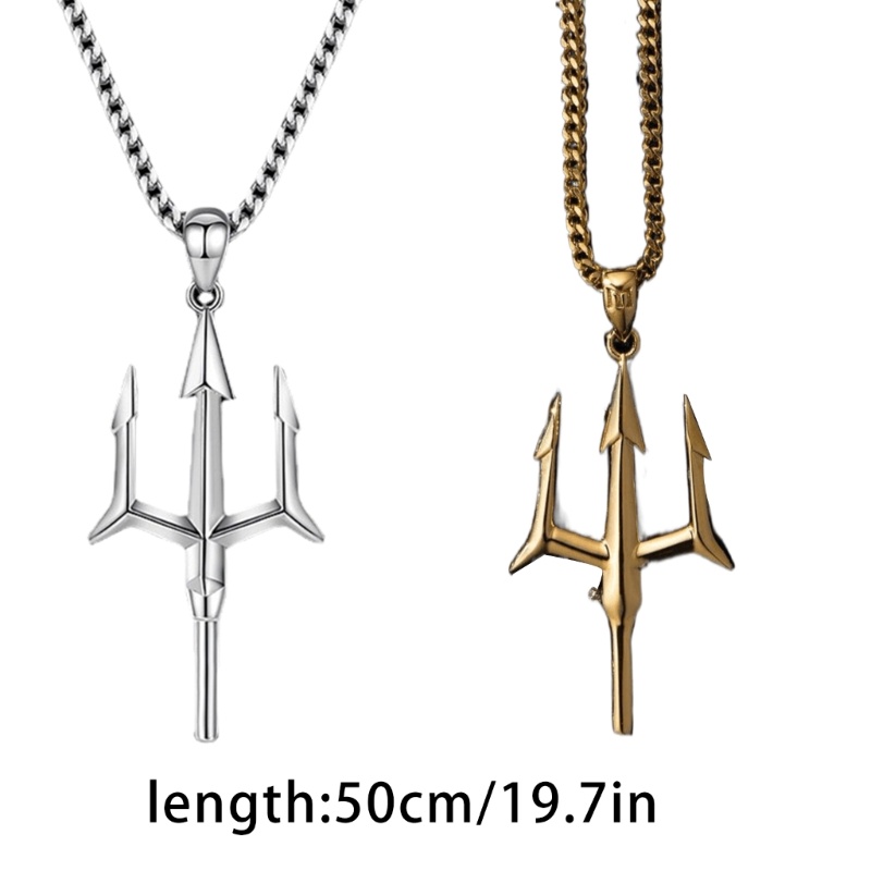 Coo Tridents Vòng Cổ Nam Unisex Chiến Binh Quyến Rũ Xương Đòn Dây Xích Tối Giản Hip Hop Dây Xích Choker Lưu Niệm Trang Sức Cô Gái