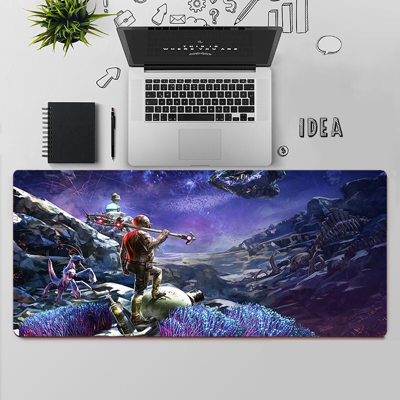 Bên Ngoài Wilds Chơi Game Miếng Lót Không Gian Vũ Trụ Hoạt Hình Mousepad 900x400MM Anime Phụ Kiện Chơi Game Để Bàn Playmats