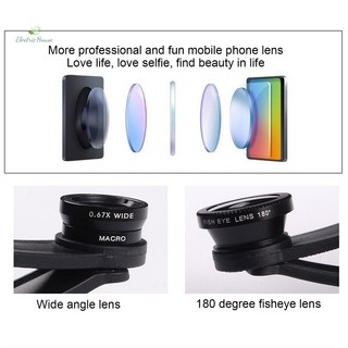 [Ngôi Nhà Điện] Bộ lens Mắt Cá Phóng To Góc Rộng Có Kẹp Gắn Điện Thoại Di Động