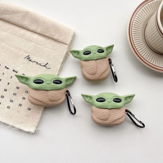 Ốp Vỏ Bảo Vệ Hộp Sạc Tai Nghe airpods Pro 2 1 2 3 bluetooth Không Dây Chất Liệu Silicon Hình yoda baby