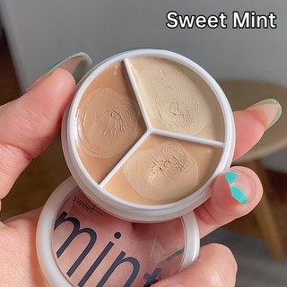 SWEET MINT Kem Che Khuyết Điểm Ba Màu Sắc Ngọt Ngào Che Phủ Mụn Và Quầng Thâm Hiệu Quả