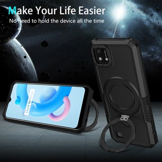 Dành Cho Realme C20 C11 2021 C12 C15 C21 C25 C21Y C25Y Ốp điện thoại Có Giá Đỡ Vòng PC Cứng Mặt Sau Mềm TPU Edge Quân Sự Chống Rơi Vỏ Mỏng Chống Sốc