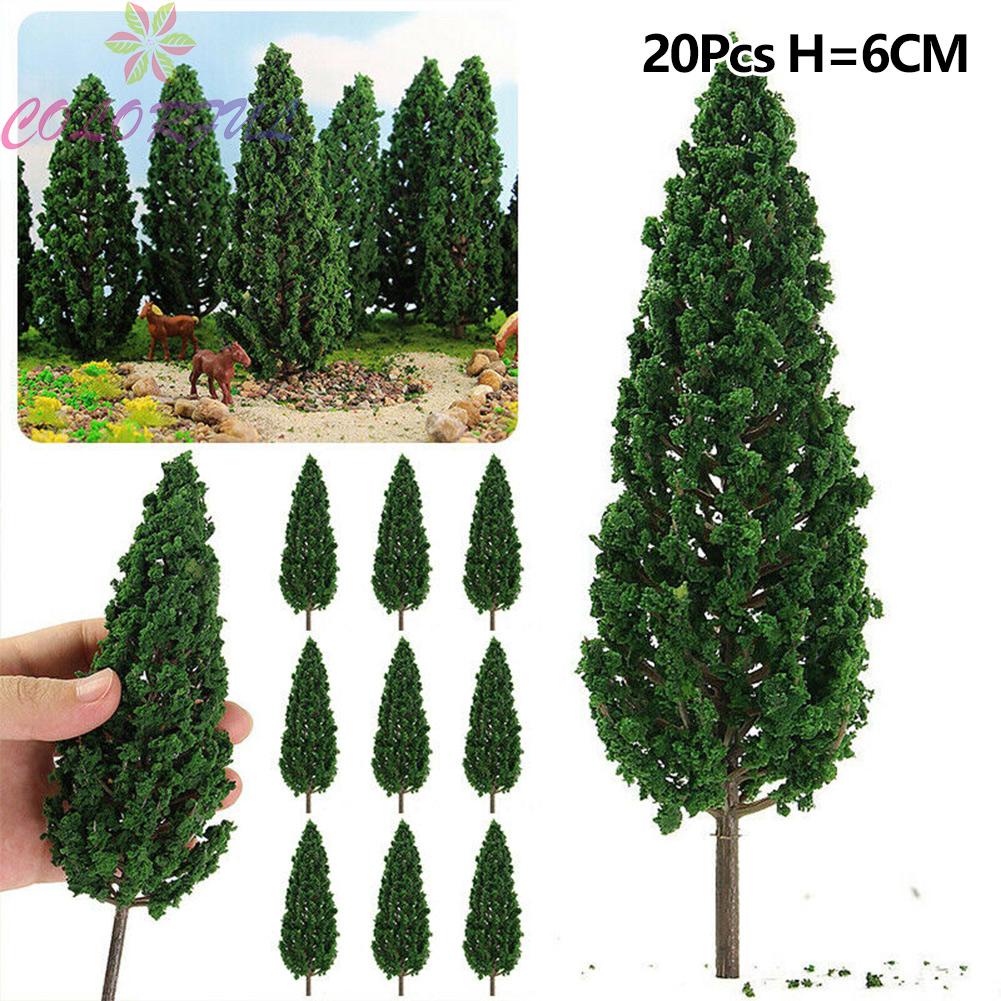 Set 20 Mô Hình Cây Thông Giả 6cm Trang Trí