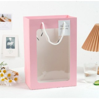 Túi giấy Cửa Sổ trong suốt dùng đựng Hoa  Quà  Mỹ Phẩm Sang Trọng ANGIHOME