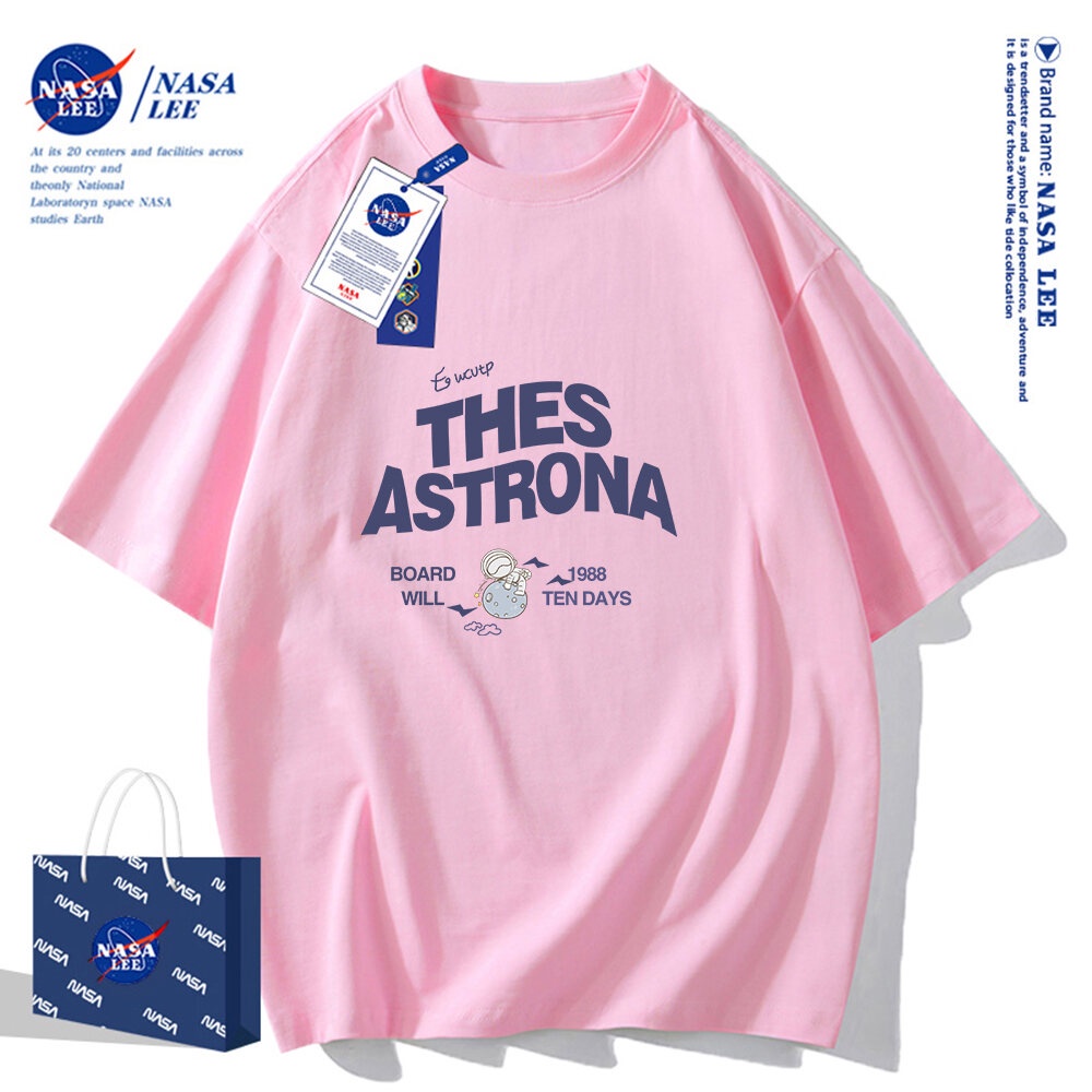 Nasa Áo Thun cotton Tay Ngắn Dáng Rộng Thời Trang Mùa Hè 2024 Cho Nam
