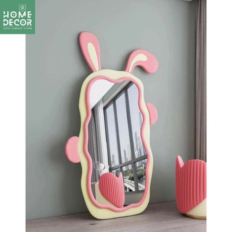 Gương Toàn Thân Bọc Nỉ Hình Con Thỏ Decor nhà cửa, phòng ngủ Elite Homes