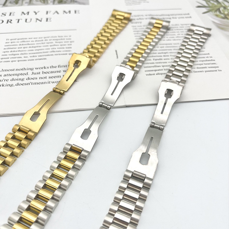 Dây Đeo Đồng Hồ Bằng Thép Không Gỉ 20mm 3 Hạt Chuyên Dụng Cho rolex