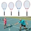 Vợt Tennis ICUCKO, Vợt Người Lớn / Trẻ Em Màu Đỏ Chuyên Nghiệp, Vợt Tennis Tương Tác Nhẹ Chống Sốc Bền Đẹp Cho Cha Mẹ Trẻ Em Người Lớn