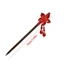 Que tóc bằng gỗ DELMER, Kẹp tóc Hanfu tua rua năm mới, Phụ kiện sườn xám đỏ phong cách cổ