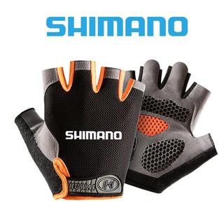 Găng Tay Thể Thao Shimano Nam Đi Xe Đạp Ngoài Trời Câu Cá Leo Núi Chống Trượt Thể Dục Nửa Ngón Chống Mài Mòn Mỏng Sốc Găng Tay Câu Cá