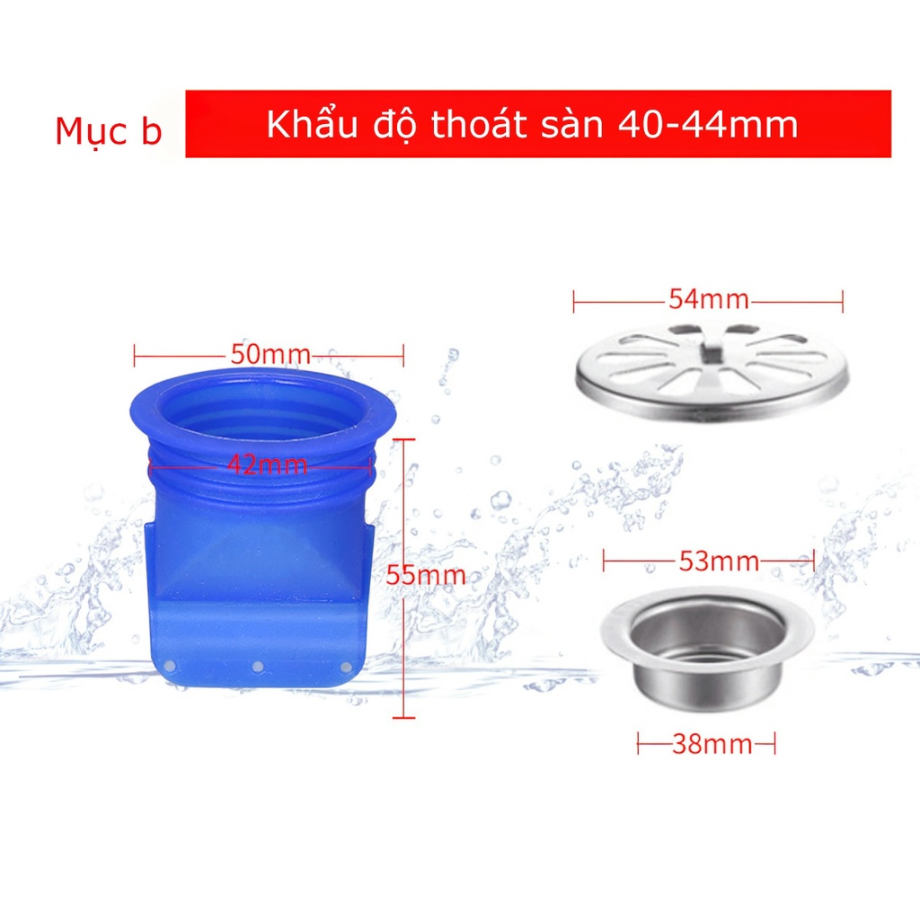 Bịt cống silicon chặn mùi hôi cống bộ nắp phễu thoát sàn chống trào ngược ngăn côn trùng khử mùi