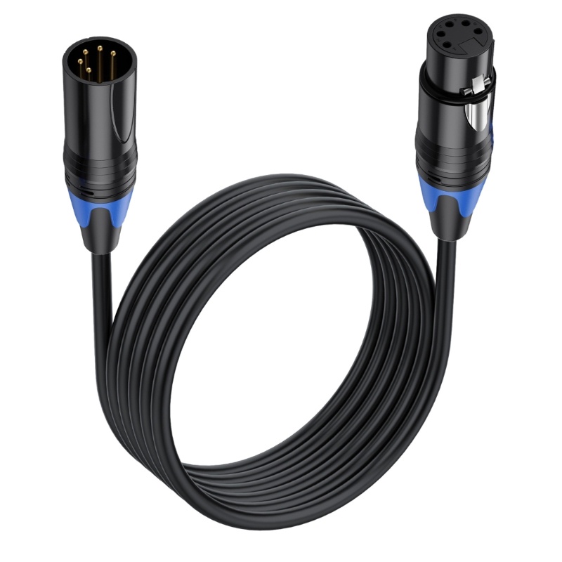 Cinnan DMX512 XLR 5 Pin Nam sang XLR 5pin Giao diện nữ Dây nối dài cáp DMX512