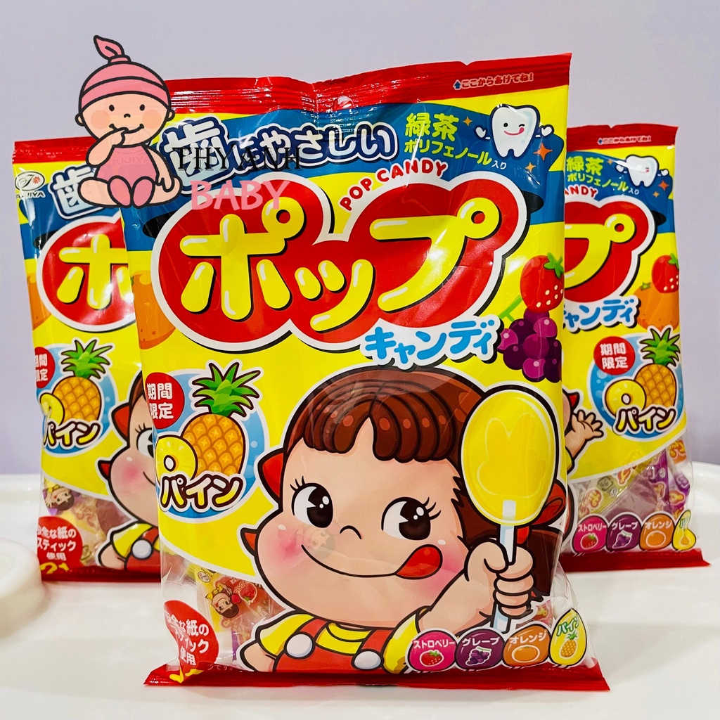 Kẹo Mút Chống Sâu Răng POP Candy - Kẹo Mút Cho Bé TiBong Store Nhật Bản Dành Cho Bé Từ 1 Tuổi 4 VỊ Trái Cây