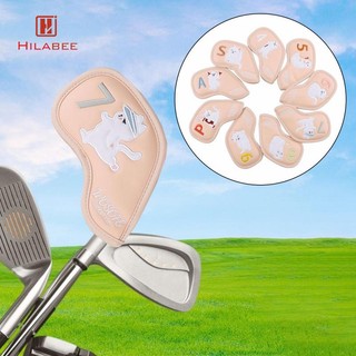 HILABEE Bộ 9 Vỏ Bọc Đầu Gậy Đánh Golf Chống Thấm Nước Kèm Thẻ Kỹ Thuật Số Bảo Vệ Thích Hợp Làm Quà Tặng Cho Người Mới Bắt Đầu