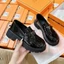 Giày lười nữ chất da mềm mũi tròn, loafer nữ đế cao 4cm tôn dáng khóa tam giác cực xinh