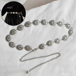Julyhot Dây Xích Kim Loại Dành Cho Nữ Bò Cô Gái Miền Tây Dây Xích Thắt Lưng Có Thể Điều Chỉnh Concho Cho Áo Len Váy Quần Jean Massivedeals