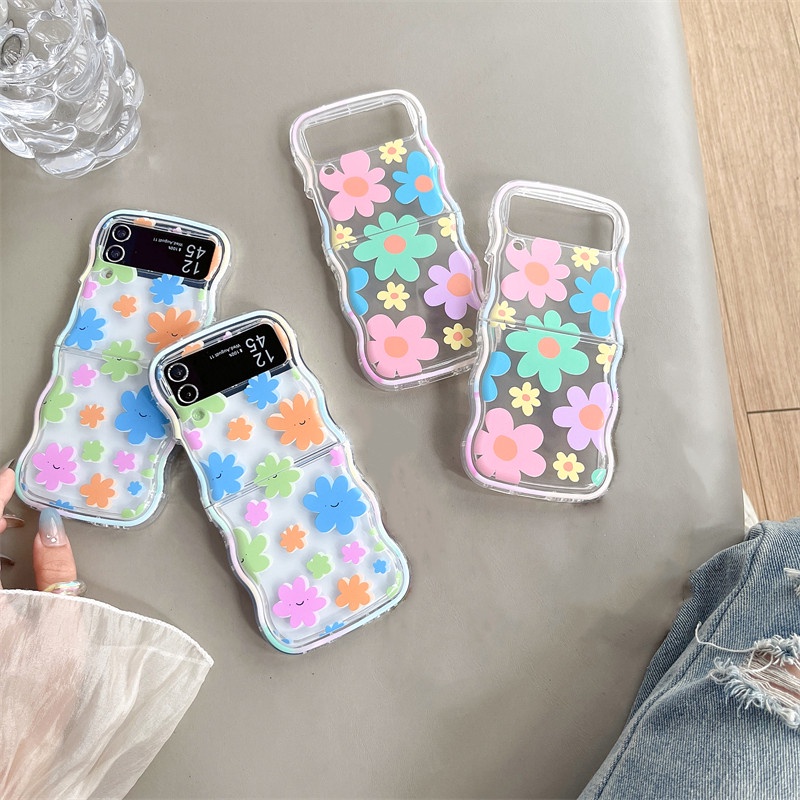 Bao Da Điện Thoại Chống Sốc Kiểu Gợn Sóng Cho samsung galaxy z flip 5 z flip5 zflip5 Ốp