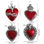 Miss * Retro Heart Charm Skull Mặt dây chuyền trang trí trang trí cho bông tai và dây chuyền DIY