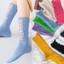 Tất Vớ Cotton Cổ Cao Phối Rách Cá Tính Phong Cách Punk Đường Phố QiQiShop