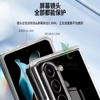 Ôp Điện Thoại pc Cứng Trong Suốt Viền Dẻo Mỏng Nhẹ Thời Trang Cho Samsung galaxy z fold 5 z fold 4 / 3 Vỏ