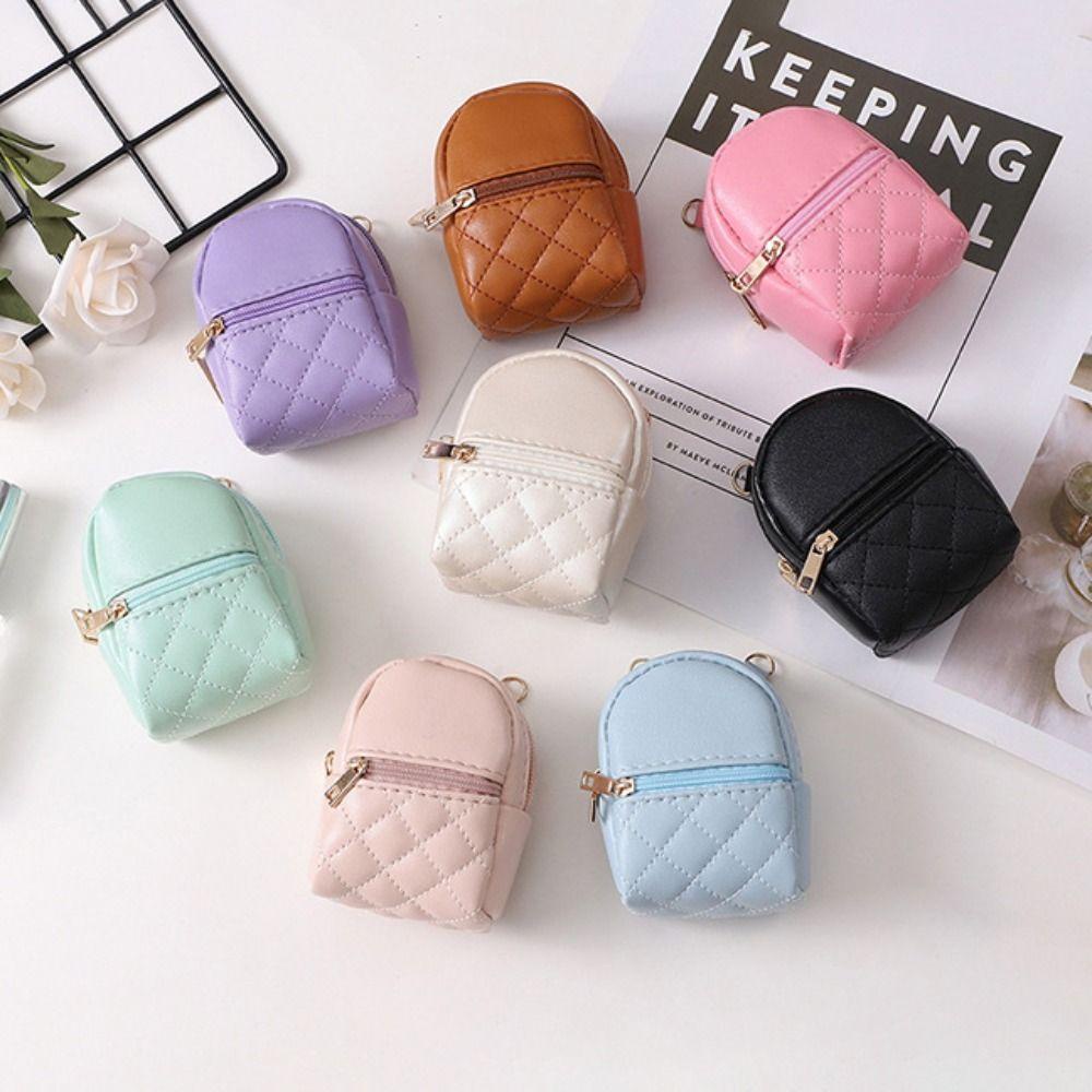 Ví đựng tiền xu JKDESIGN, Túi đeo chéo Mini cầm tay, Túi đeo vai nhẹ bằng da PU màu trơn dành cho nữ