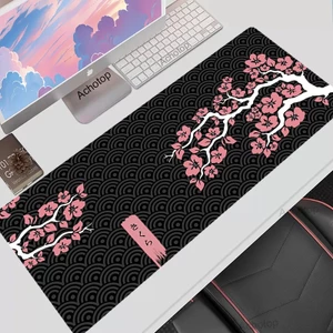 Sakura Miếng Lót Chuột Game Thủ Mousepads Chơi Game Lớn Mousepad Tím Hoa Anh Đào XXL Chuột Thảm Bàn Phím Lớn Thảm Để Bàn Cho Máy Tính