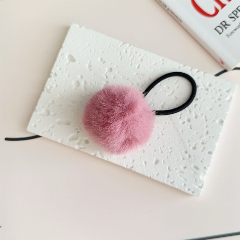Coo 2 Chiếc Dễ Thương Pompoms Dây Buộc Tóc Cho Nữ Đuôi Ngựa Giá Đỡ Dễ Thương Scrunchies Nhiều Màu Sắc Lông Tóc Dây Buộc Tóc