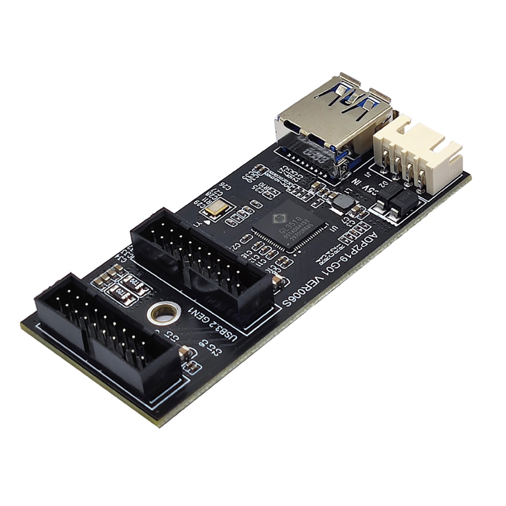 Card Mở Rộng Chuyển Đổi usb 3.2 gen 19pin Sang type e + 19pin 1 Sang 2 19p Thẻ