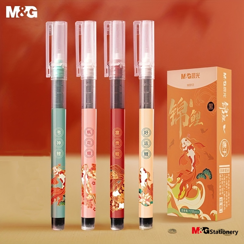 M&G Bút Bi M&G Văn Phòng Phẩm 0.5mm Màu Đen Nhanh Khô Dòng koi