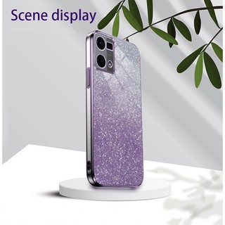 Sang Trọng Ốp Điện Thoại Dẻo Vuông Mạ Kim Tuyến Lấp Lánh Cho oppo reno 3 4 5 6 7 8 pro 7 se