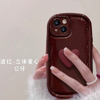 Sang Trọng Ốp Điện Thoại Mềm Chống Sốc Hình Tai Trái Tim Cho iphone15 14 13 12 11 pro max ixs max xr xs