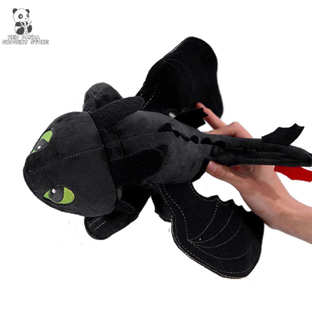 [RED PANDA]. 35cm Toothless light Fury How to Train Your Dragon 3 Toys