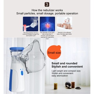 Có PIN sạc - INSMART Máy xông/máy thở khí dung cầm tay Nebulizer Cầm Tay Cho Bé Và Người Lớn