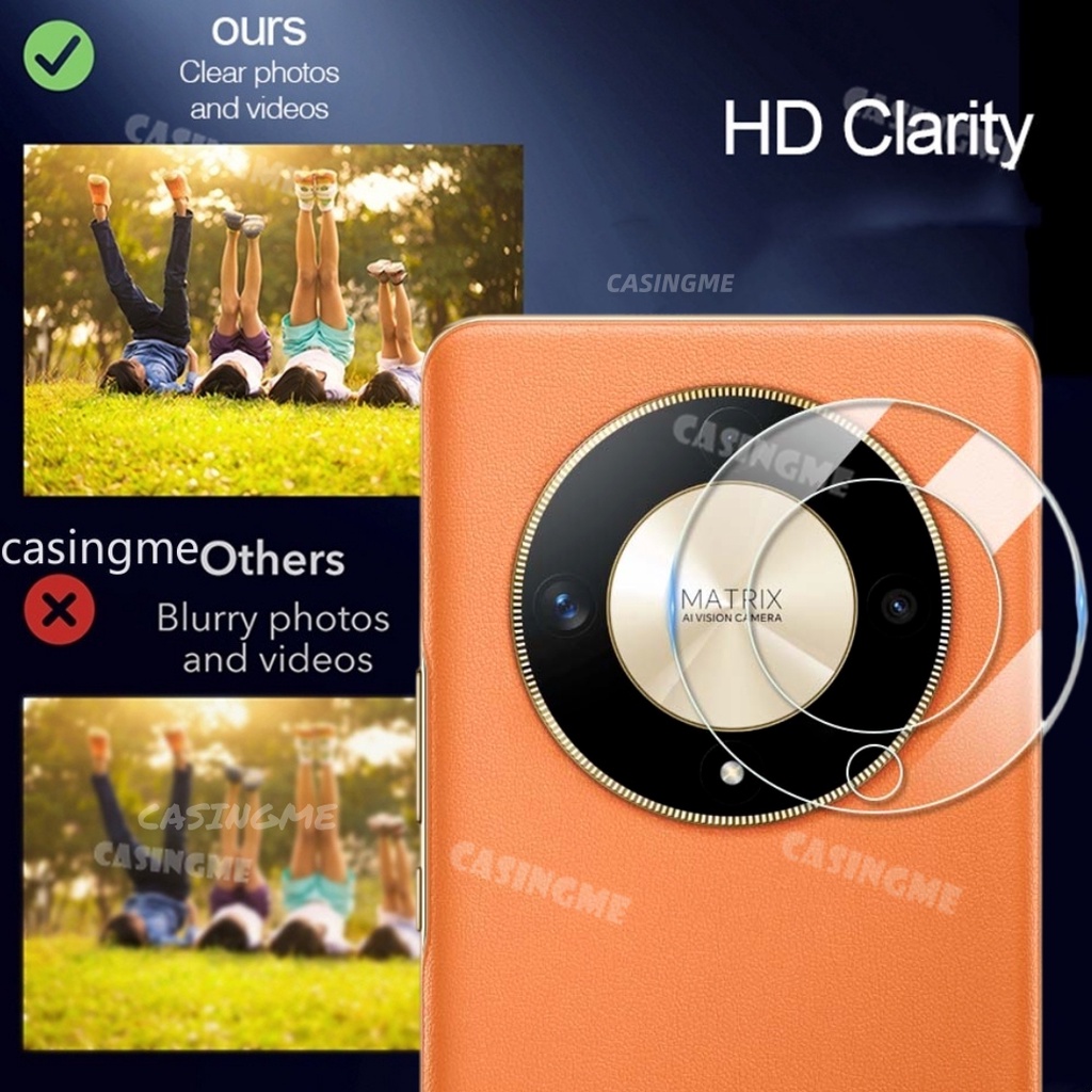 Honor X9d X9c 5G 2023 3D Bảo vệ ống kính máy ảnh cho Honor X9b X9 X 9B HonorX9b X 9 B X9a 4G 5G 2023 Kính cường lực trong suốt Bảo vệ camera sau