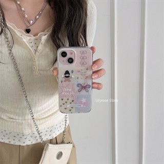 Ốp Điện Thoại Họa Tiết Hoạt Hình Gấu Và Ngôi Sao Dễ Thương Chống Rơi Cho iphone 15 pro max 14 Giá Đỡ